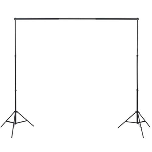 Fotostudiesæt med softbox-lamper, baggrund og reflektor