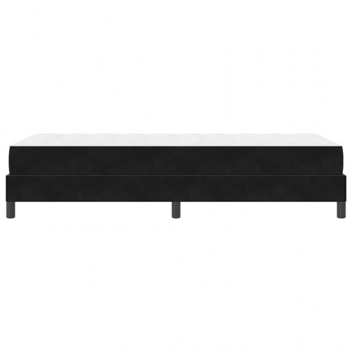 Kontinentalseng med madras Sort 100 x 220 cm Stof