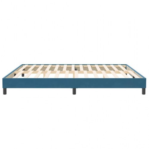 Kontinentalseng uden madras 200×220 cm - fløjl, mørkeblå