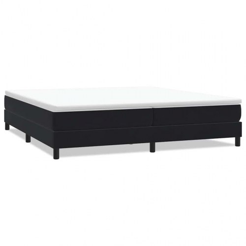 Kontinentalseng uden madras 200×220 cm - fløjl, sort