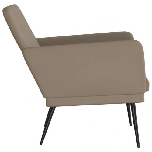 Lænestol i kunstlæder - 61×78×80 cm, cappuccino