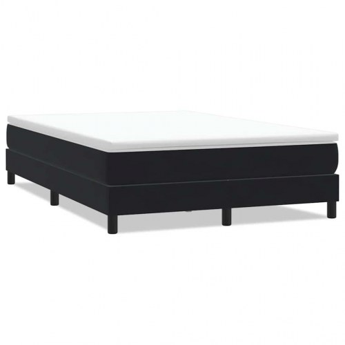 Kontinentalseng uden madras 160×220 cm - fløjl, sort