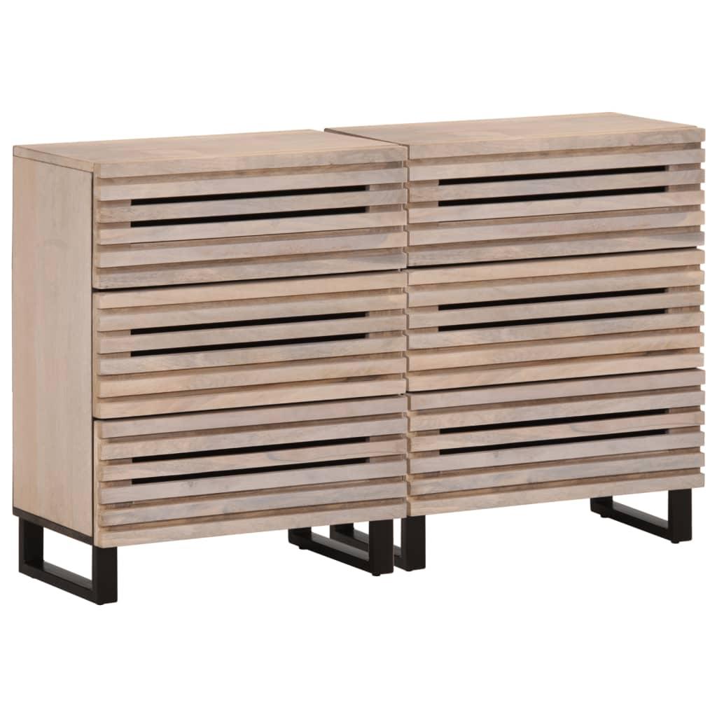 Skænke 2 stk. 60x34x75 cm massivt mangotræ billede