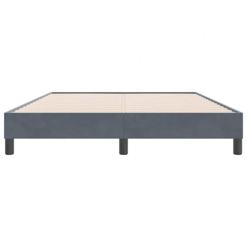 Kontinentalseng uden madras 160×220 cm - fløjl, mørkegrå