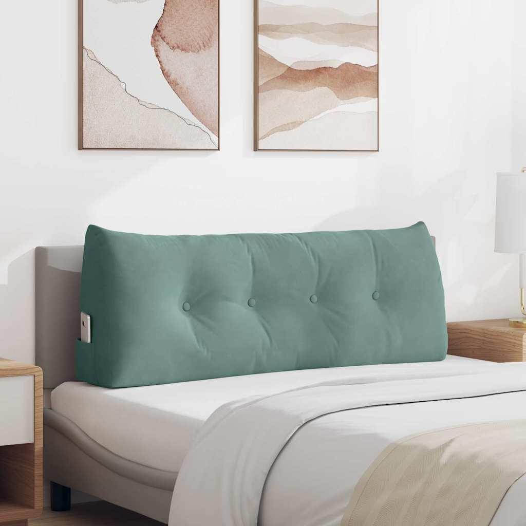 Rygpude Havgrøn 120 x 24 x 50 cm Fløjl billede