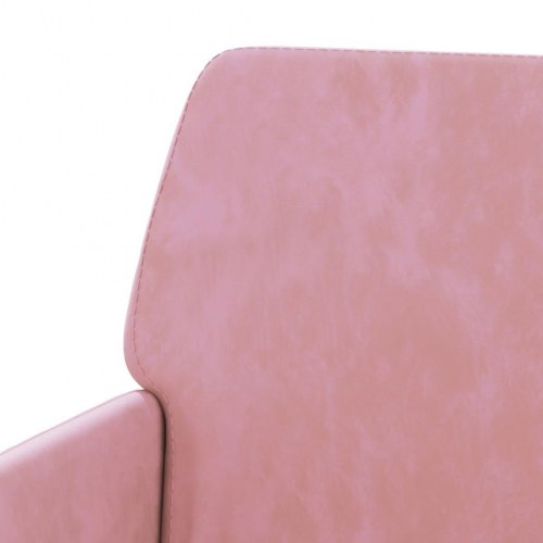 Lænestol i velour - 62 × 79 × 79 cm, lyserød