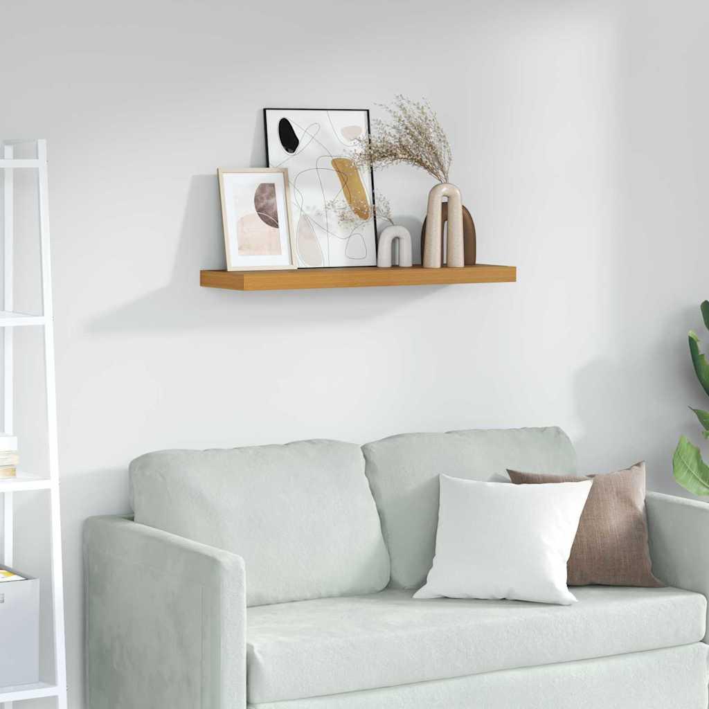 Væghylde Vægmonteret Beige 80 x 23,5 x 4 cm Konstrueret træ billede