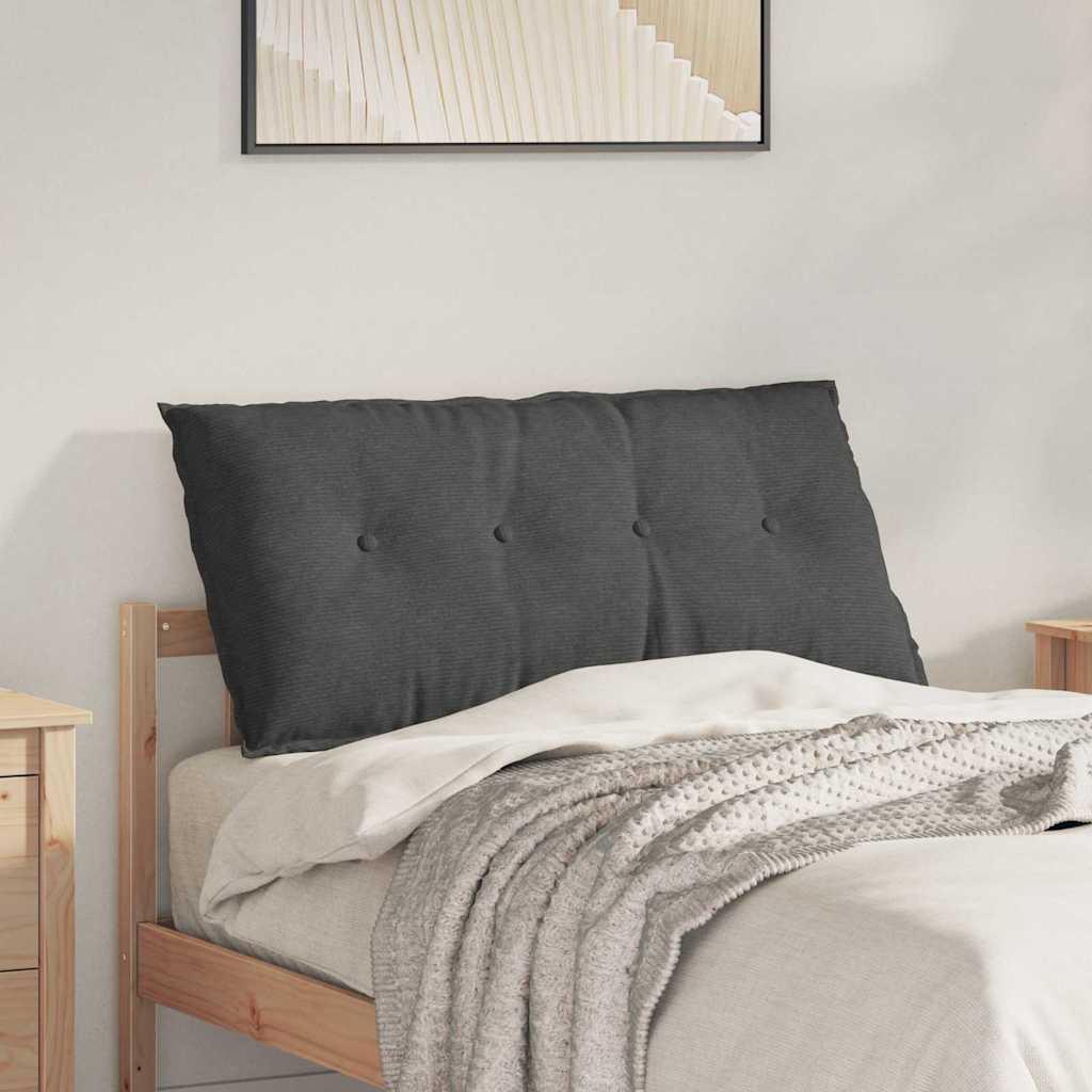 Rygpude Mørkegrå 100 x 50 cm Velourstof billede