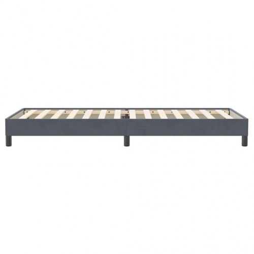 Kontinentalseng uden madras 100×220 cm - fløjl, mørkegrå