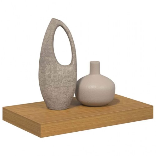 Væghylde beige 40 x 23,5 x 3,8 cm i konstrueret træ