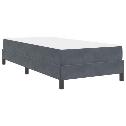 Kontinentalseng med madras Mørkegrå 100 x 210 cm Stof