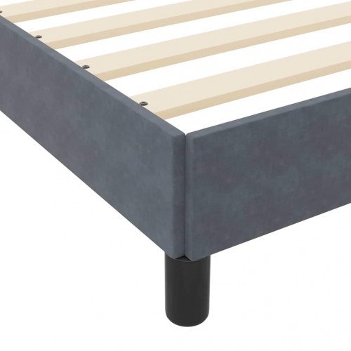 Kontinentalseng med madras Mørkegrå 100 x 210 cm Stof