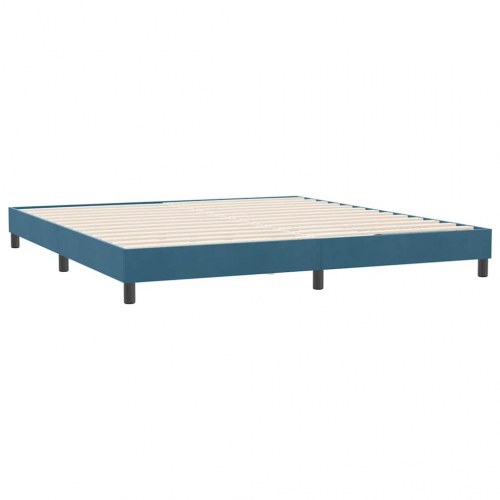 Kontinentalseng uden madras 180×210 cm - fløjl, mørkeblå