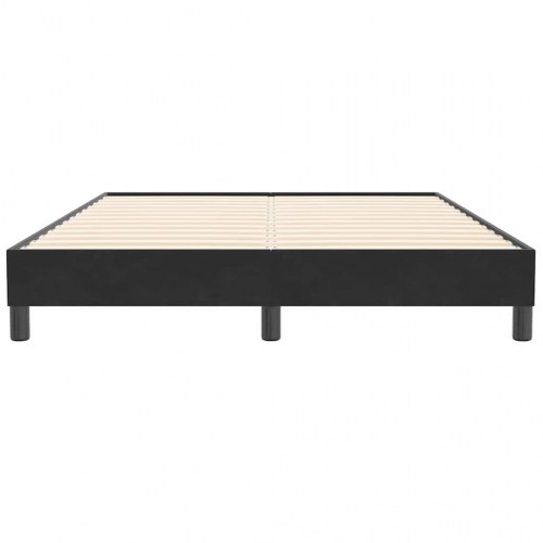 Kontinentalseng uden madras 140×210 cm - fløjl, sort