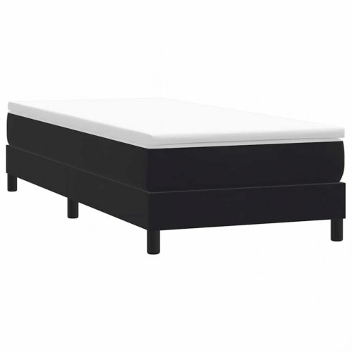 Kontinentalseng uden madras 100×210 cm - fløjl, sort