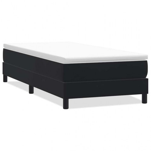 Kontinentalseng uden madras 100×210 cm - fløjl, sort