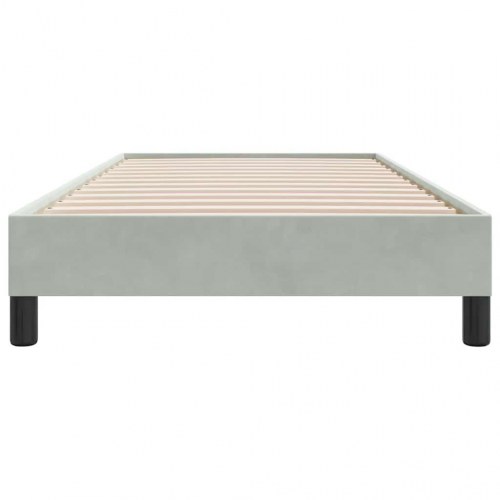 Kontinentalseng uden madras 90x210 cm - fløjl, lysegrå