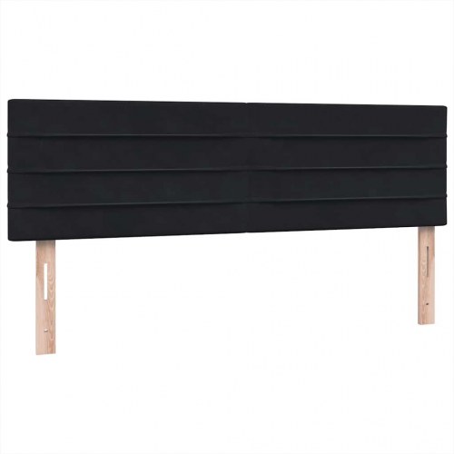 Kontinentalseng med madras 140x210 cm fløjl sort