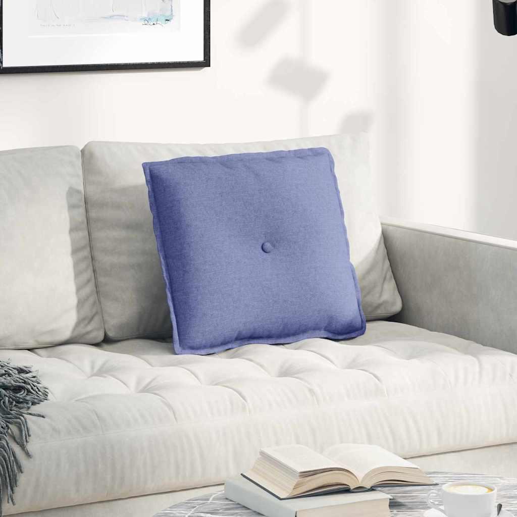 Rygpude Jeans blå 50 x 19 x 45 cm Stof billede