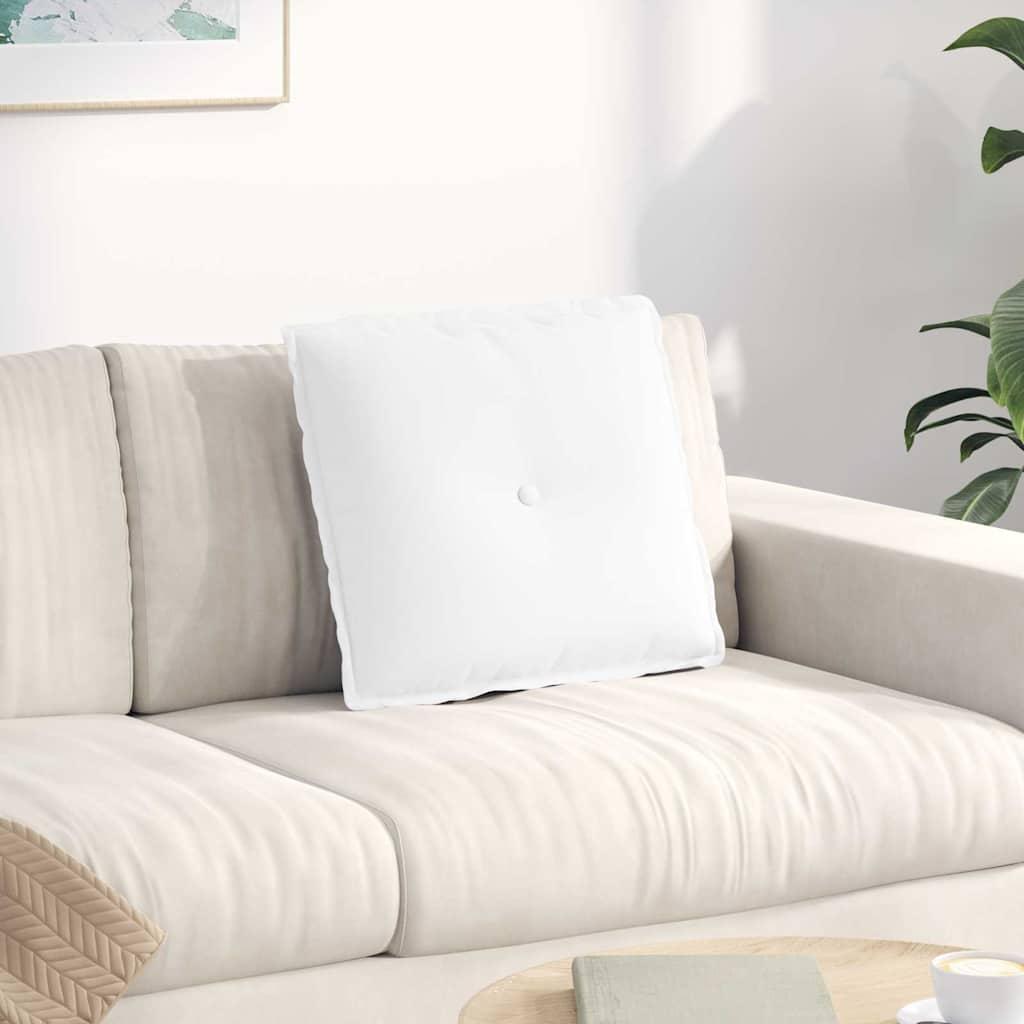 Rygpude Hvid 50 x 19 x 45 cm Stof billede