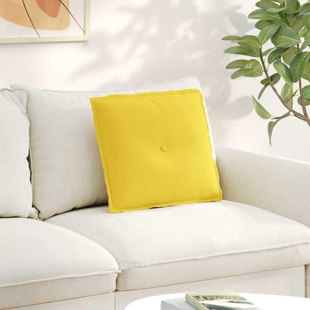 Rygpude Lys Gul 50 x 19 x 45 cm Stof billede