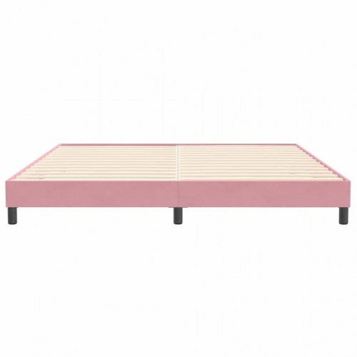 Sengeramme i fløjl - 200 × 220 cm, lyserød