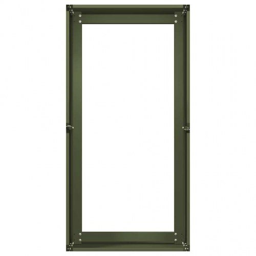 Plantekasse 40×80×40 cm i koldvalset stål - olivengrøn