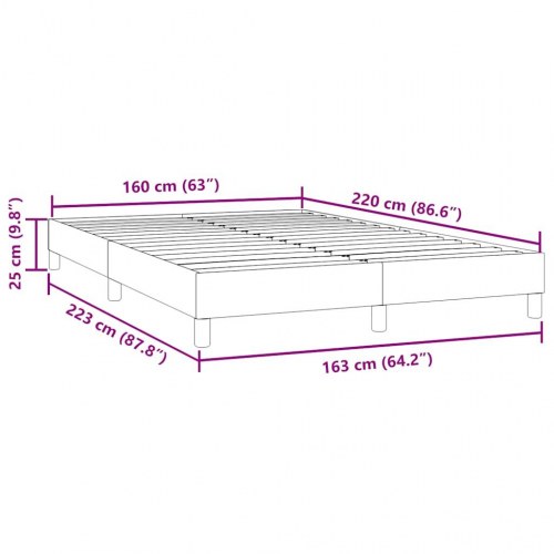 Sengeramme i fløjl - 160×220 cm, lyserød