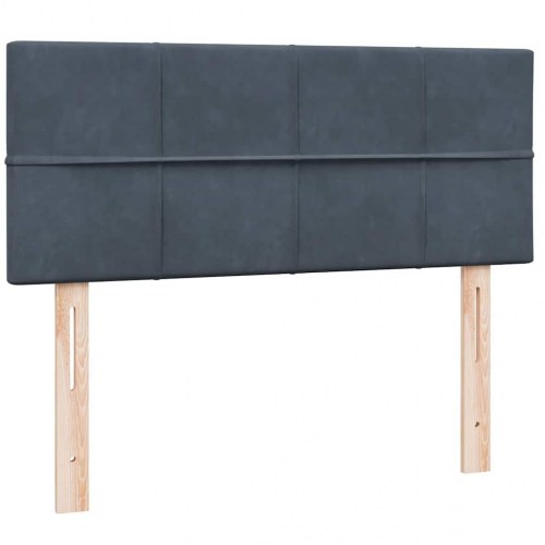 Kontinentalseng med madras 120x210 cm fløjl mørkegrå