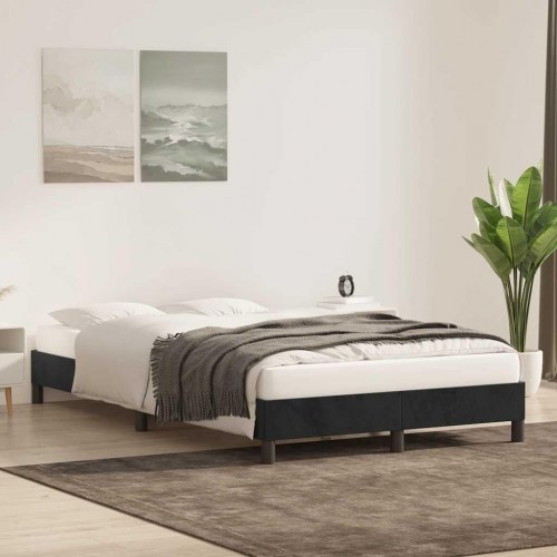 Sengeramme 120 x 220 cm i sort fløjl med lamelbund