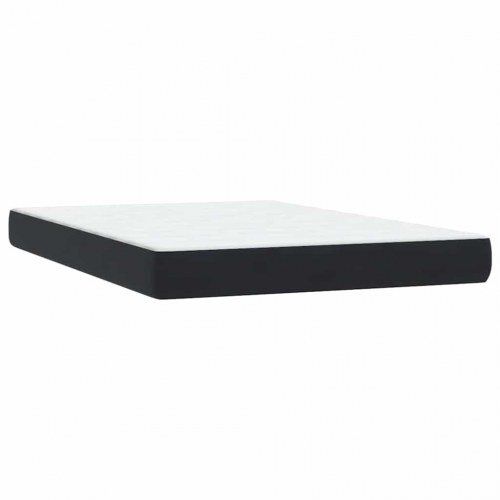 Boxspring seng med madras Sort 160x220 cm Fløjl