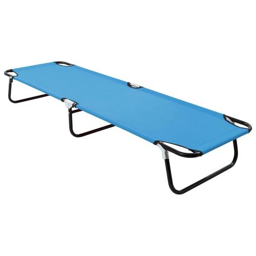 Foldbar liggestol stål turkis