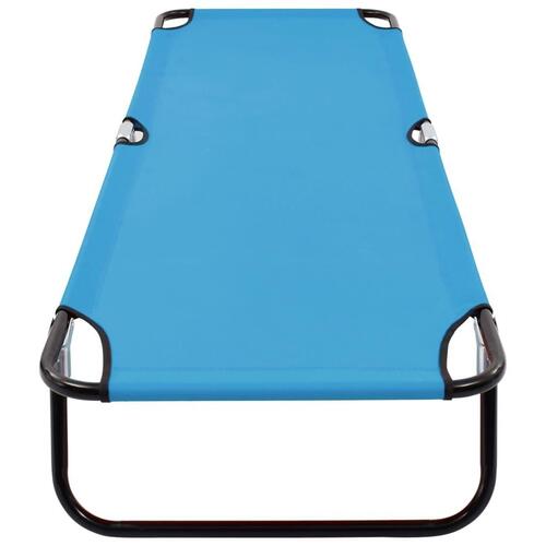 Foldbar liggestol stål turkis