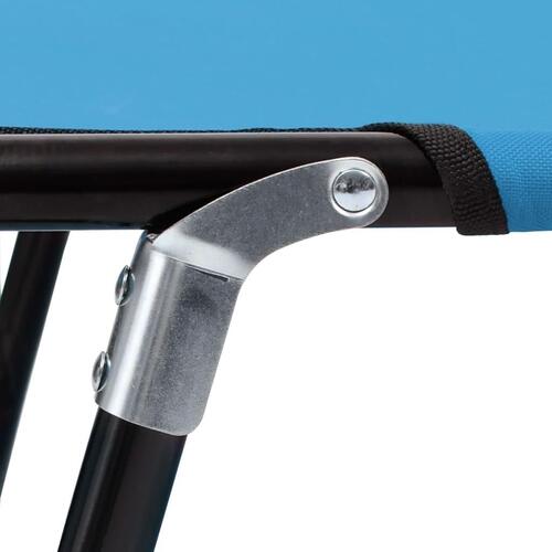 Foldbar liggestol stål turkis
