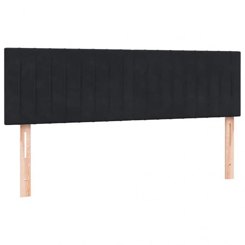Kontinentalseng med madras 140x220 cm fløjl sort