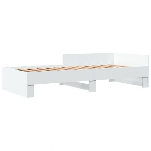 Sengeramme med sengeheste 90 x 200 cm - hvid