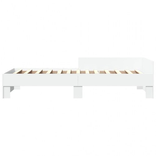 Sengeramme med sengeheste 90 x 200 cm - hvid