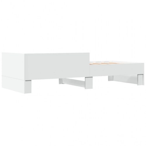 Sengeramme med sengeheste 90 x 200 cm - hvid