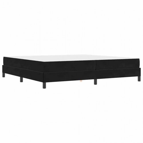 Kontinentalseng med madras 200 x 220 cm sort stof