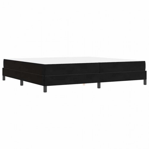 Kontinentalseng med madras 200 x 220 cm sort stof