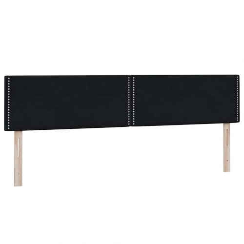 Kontinentalseng med madras 200x220 cm fløjl sort