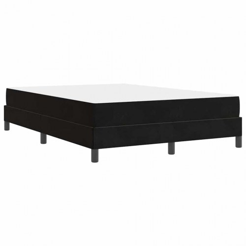 Kontinentalseng med madras Sort 140 x 220 cm Stof
