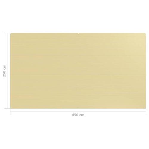 Telttæppe 250x450 cm beige