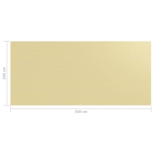 Telttæppe 250x550 cm beige