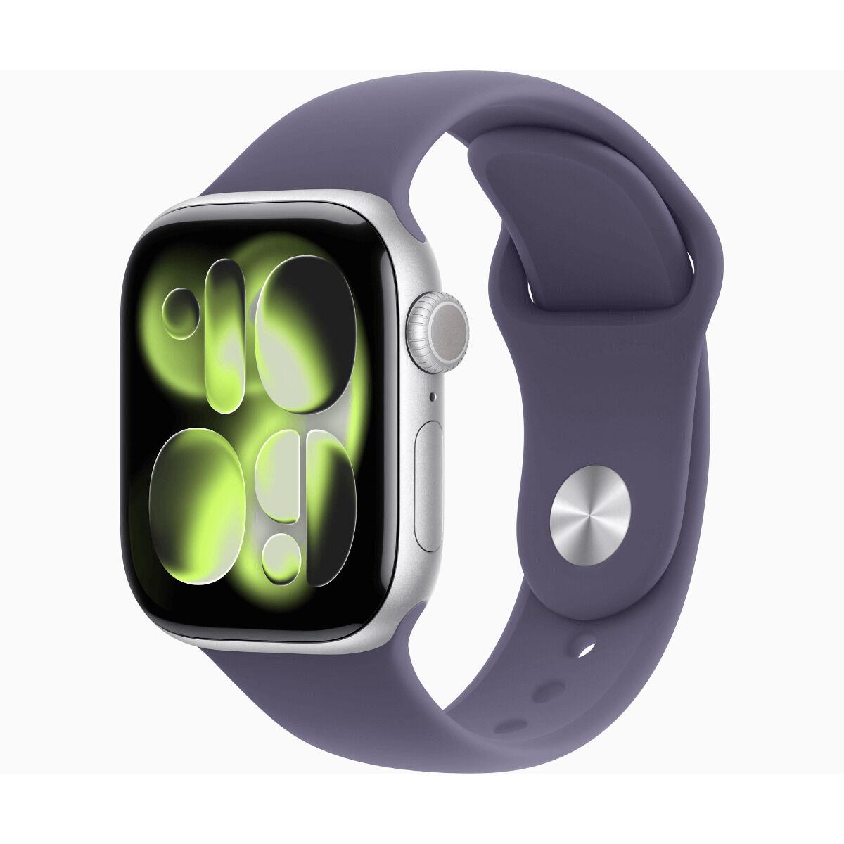 Apple Watch Series 11 42 mm - sølv, lilla sportsrem, 1,77" OLED billede