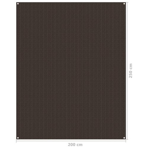 Telttæppe 250x200 cm brun