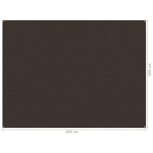 Telttæppe 300x400 cm brun