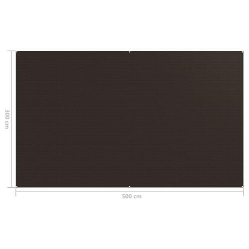 Telttæppe 300x500 cm brun