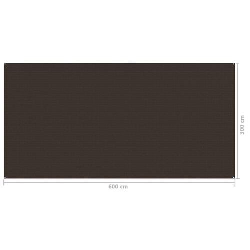 Telttæppe 300x600 cm brun