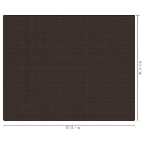 Telttæppe 400x500 cm brun